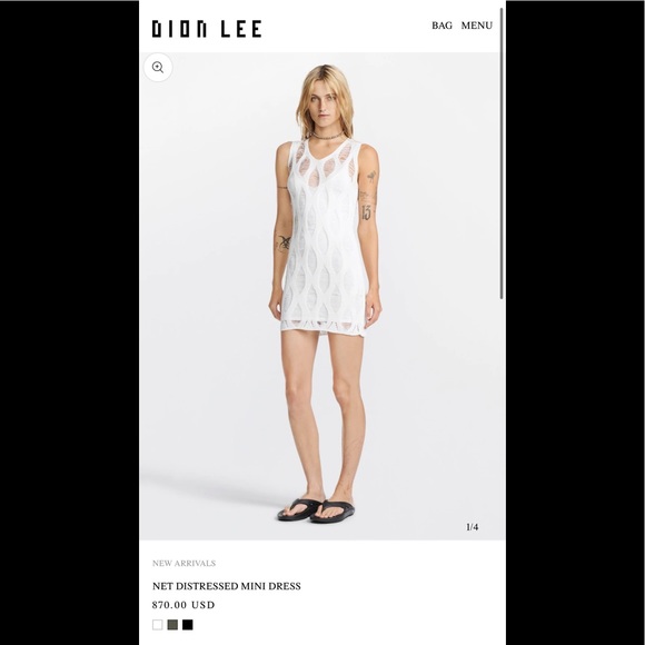 2022 spring Dion Lee NET DISTRESSED MINI Dress - Picture 13 of 16